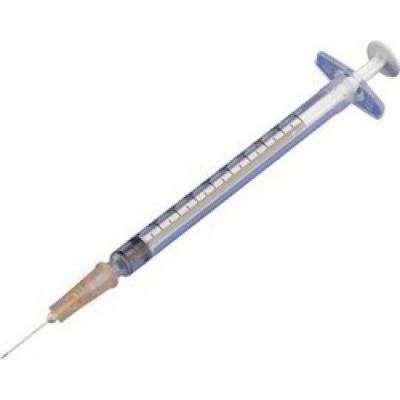 Σύριγγες 1ml ινσουλίνης 27G x 1/2