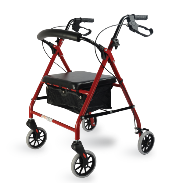 Περιπατητήρας ενηλίκων Rollator αλουμινίου – Κόκκινο MB.W0003