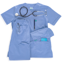 Ιατρική Στολή Unisex - Σιέλ - Alezi