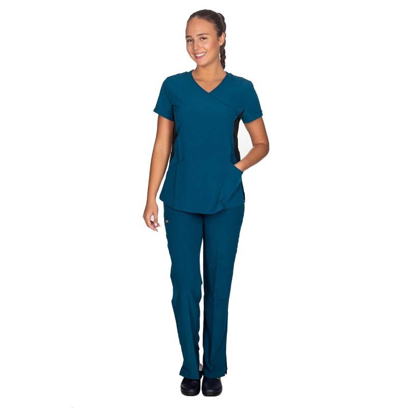 Ιατρική Στολή Γυναικεία - Stretch - Πετρόλ - Alezi