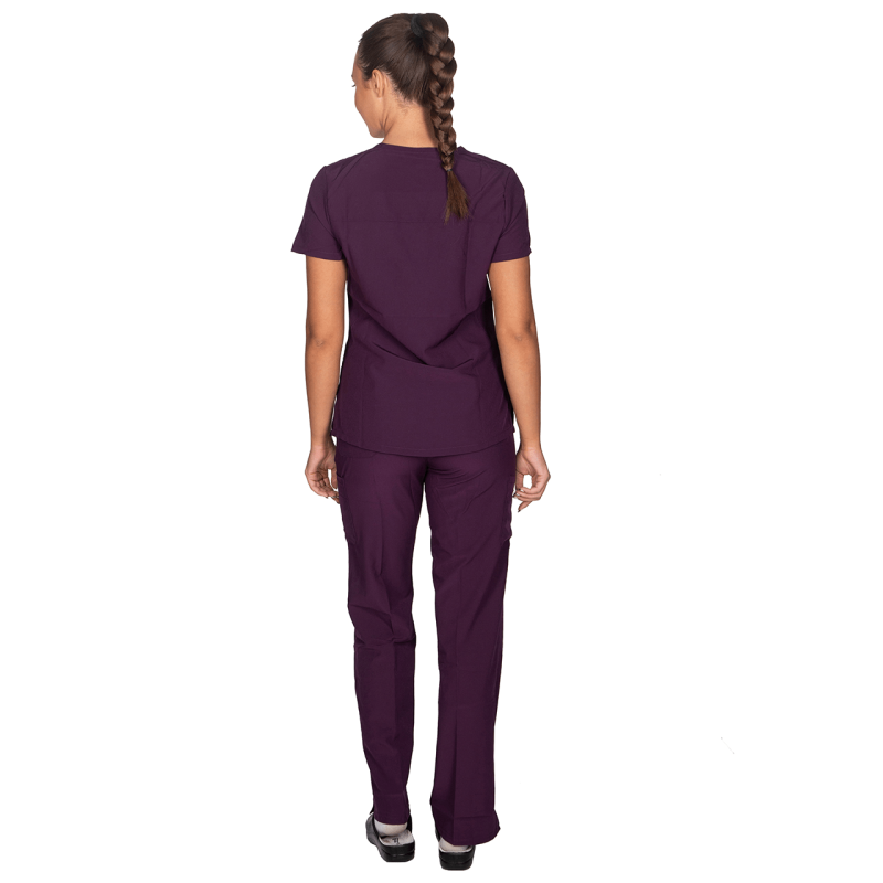 Ιατρική Στολή Γυναικεία - Stretch - Βαθύ Μωβ - Alezi