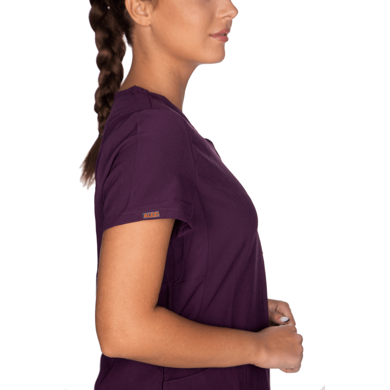 Ιατρική Στολή Γυναικεία - Stretch - Βαθύ Μωβ - Alezi