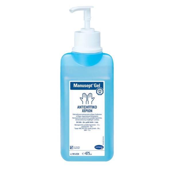 Αντισηπτικό χεριών Manusept Gel, 475 ml με αντλία