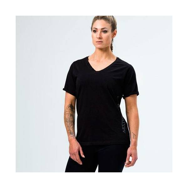 TEE V-NECK BLACK W